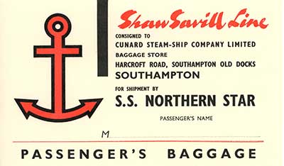 Shaw Savill tag